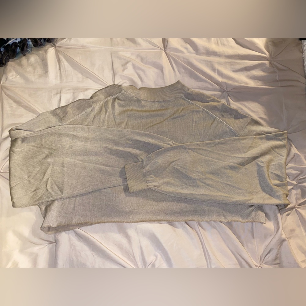 Pronto Uomo tan cropped long sleeve sweater